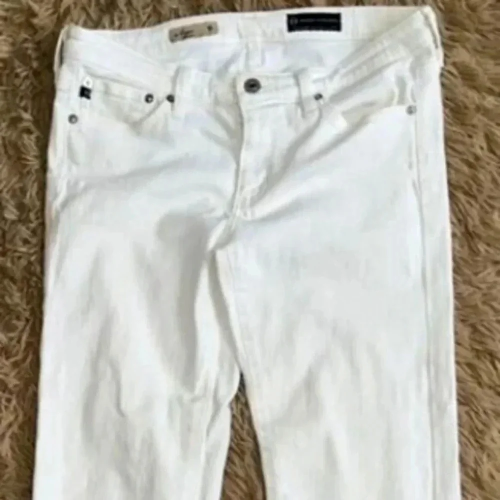 AG Adriano Goldschmied the Capri White Denim Capri 5-Pocket Jeans Women size 30